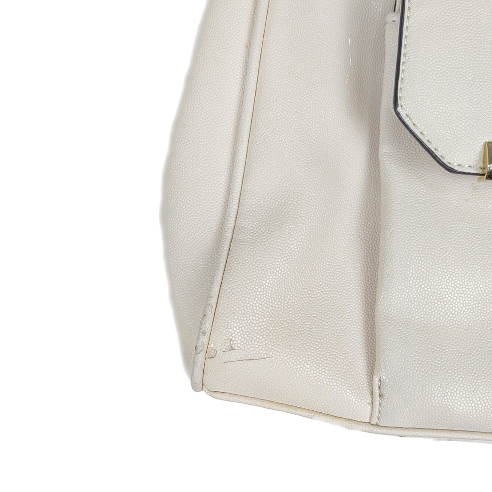 Anne Klein Cream Shimmer Down Large Satchel - Picture 7 of 10